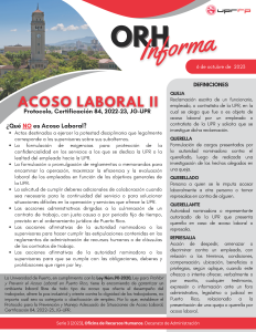 Boletín ORH Informa Serie 3 - Acoso Laboral II